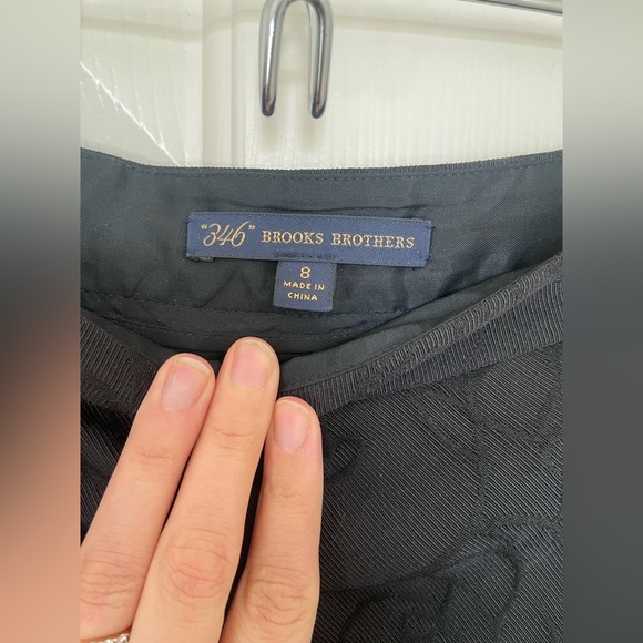 Brooks Brothers black rose A-line skirt size 8 - Picture 6 of 9